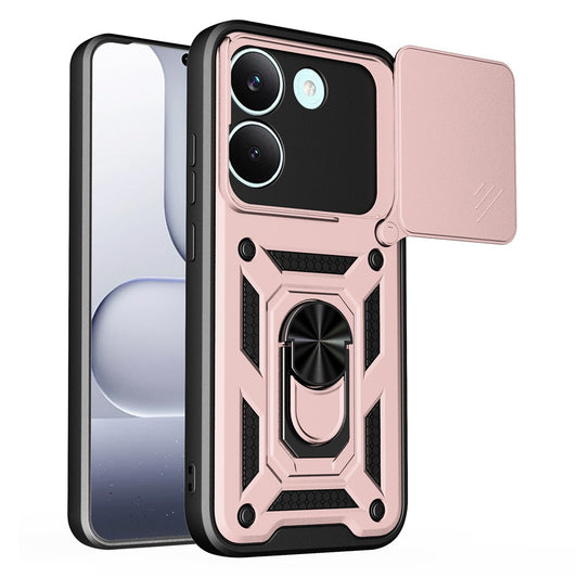 For Xiaomi Poco X8 Pro 5G Case with Slide Camera Lid PC + TPU Kickstand Phone Cover