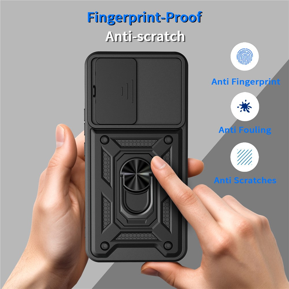 For Xiaomi Poco X8 Pro Max 5G Case with Slide Camera Lid PC + TPU Kickstand Phone Cover