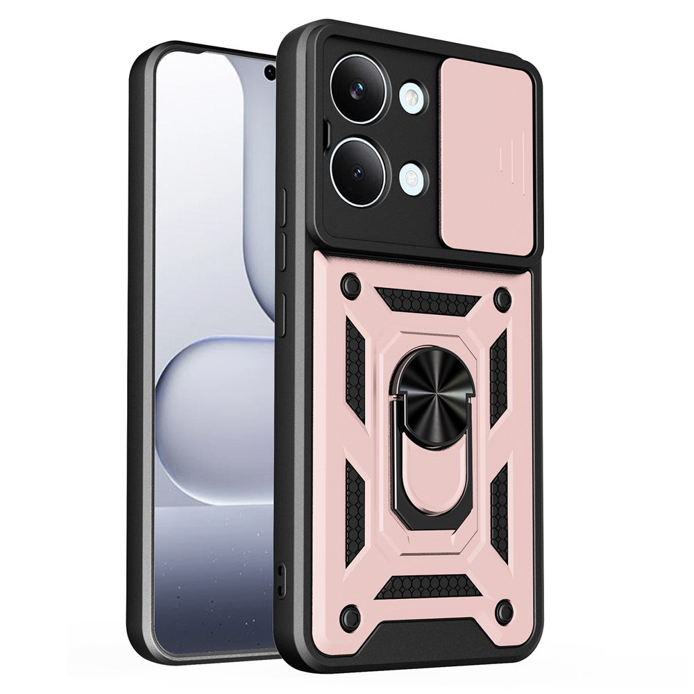 For Xiaomi Poco X8 Pro Max 5G Case with Slide Camera Lid PC + TPU Kickstand Phone Cover