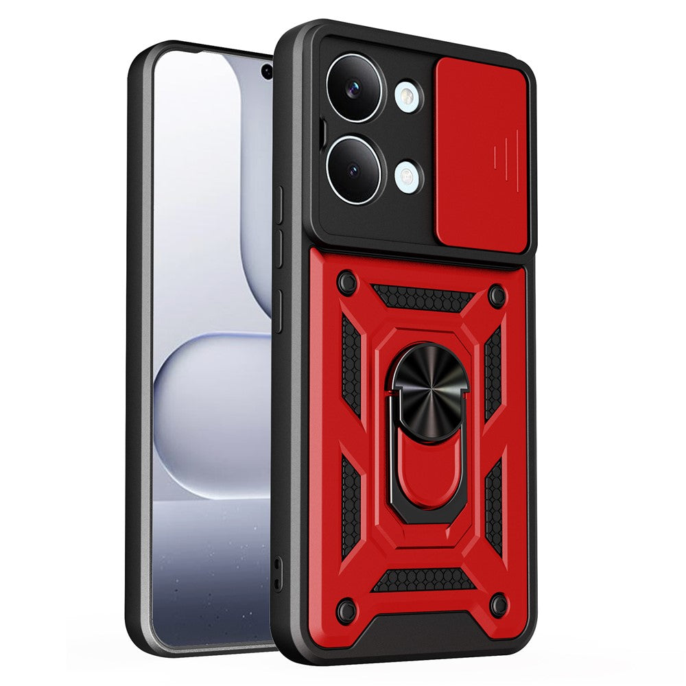 For Xiaomi Poco X8 Pro Max 5G Case with Slide Camera Lid PC + TPU Kickstand Phone Cover