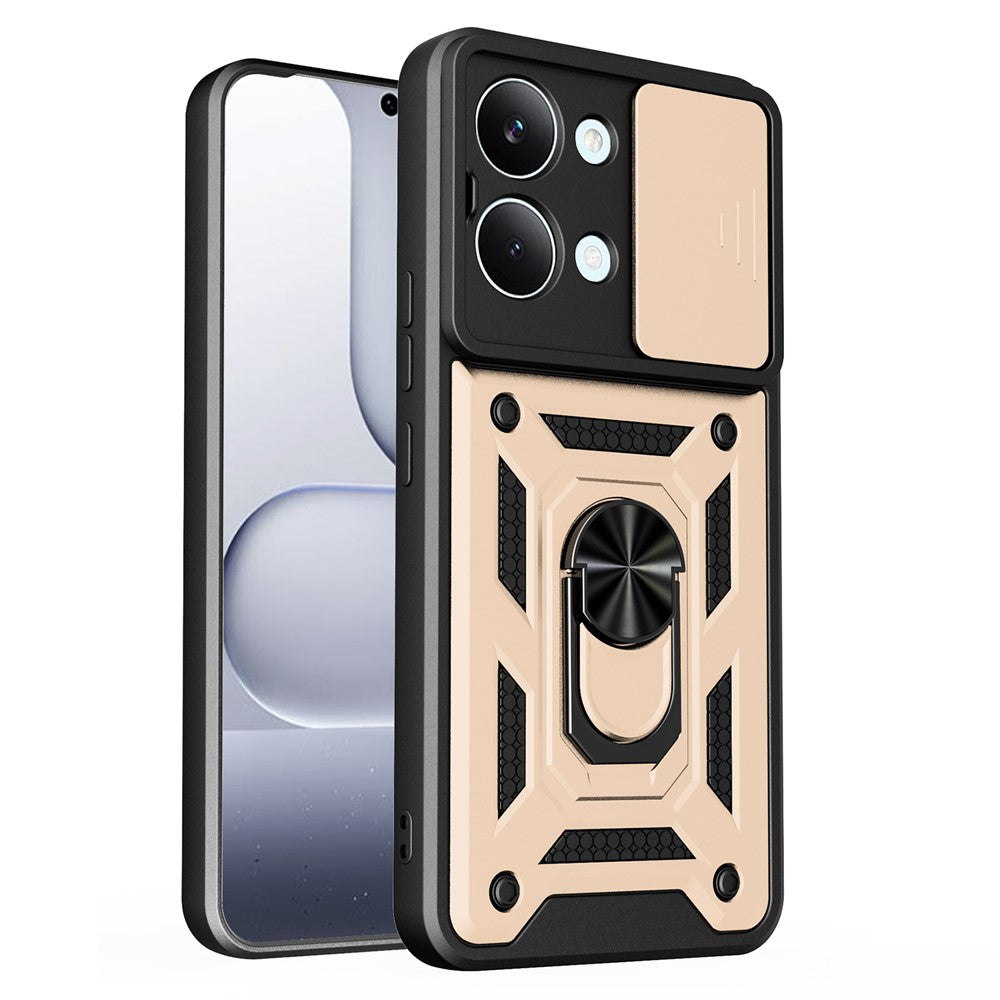 For Xiaomi Poco X8 Pro Max 5G Case with Slide Camera Lid PC + TPU Kickstand Phone Cover