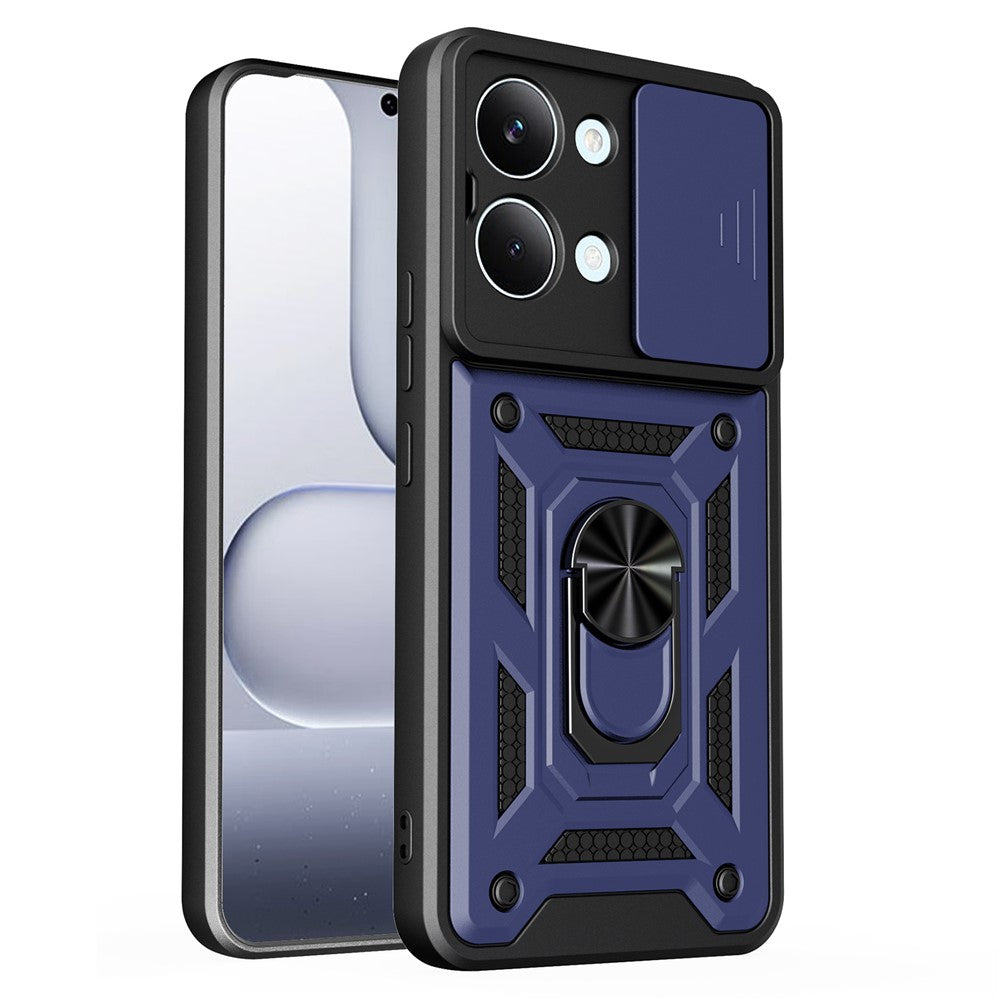 For Xiaomi Poco X8 Pro Max 5G Case with Slide Camera Lid PC + TPU Kickstand Phone Cover