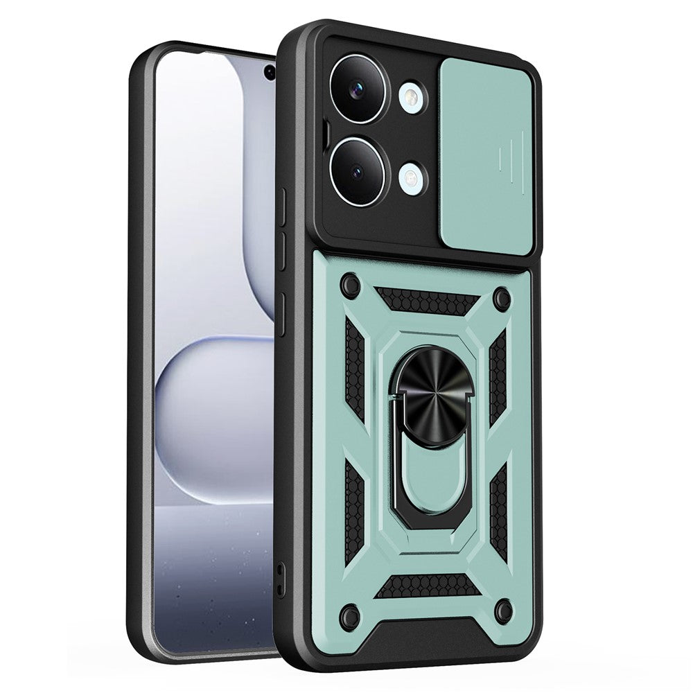 For Xiaomi Poco X8 Pro Max 5G Case with Slide Camera Lid PC + TPU Kickstand Phone Cover