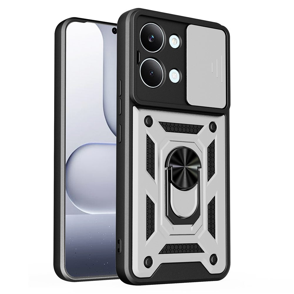For Xiaomi Poco X8 Pro Max 5G Case with Slide Camera Lid PC + TPU Kickstand Phone Cover