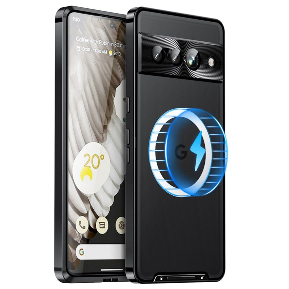 Pixel 7 Pro 5G Magnetische Hülle mit Metallkante & Kameraschutz