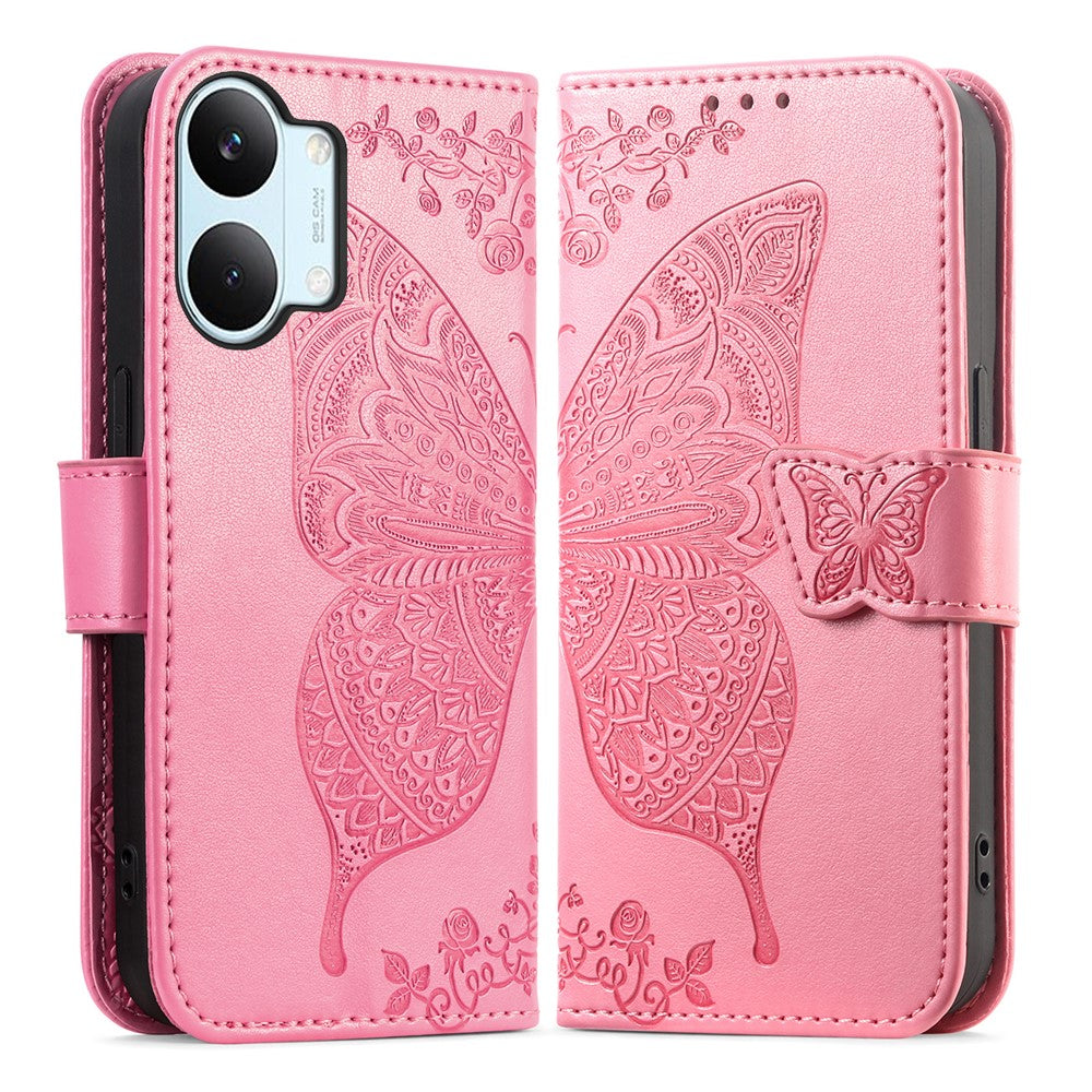 For Xiaomi Poco X8 Pro Max 5G  /  Redmi Turbo 5 Max 5G Case with Strap Butterfly Pattern PU Leather Wallet Phone Cover