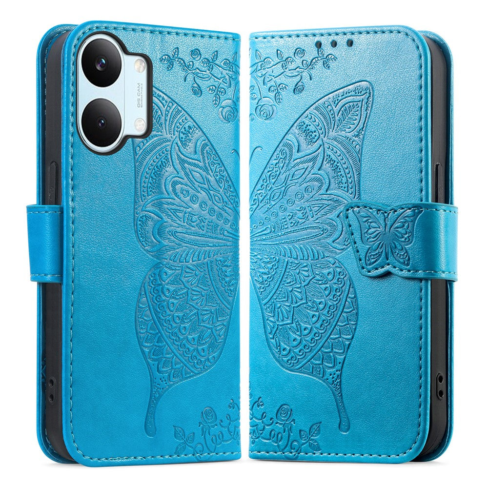 For Xiaomi Poco X8 Pro Max 5G  /  Redmi Turbo 5 Max 5G Case with Strap Butterfly Pattern PU Leather Wallet Phone Cover