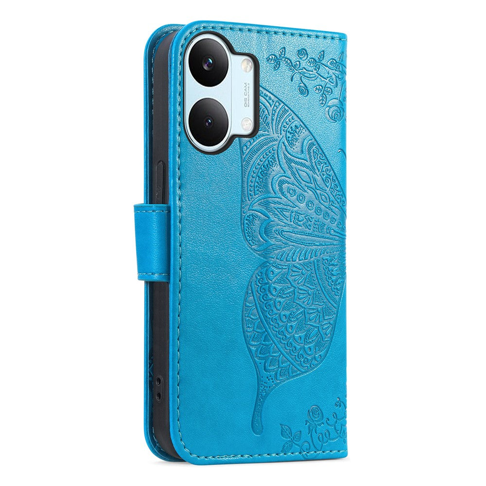For Xiaomi Poco X8 Pro Max 5G  /  Redmi Turbo 5 Max 5G Case with Strap Butterfly Pattern PU Leather Wallet Phone Cover