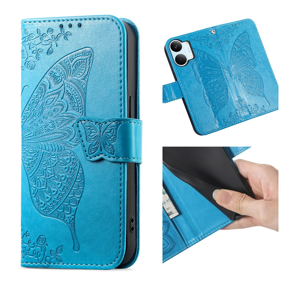 For Xiaomi Poco X8 Pro Max 5G  /  Redmi Turbo 5 Max 5G Case with Strap Butterfly Pattern PU Leather Wallet Phone Cover