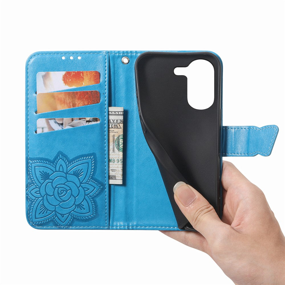 Case For Xiaomi Poco X8 Pro 5G  /  Redmi Turbo 5 5G Butterfly Pattern PU Leather Wallet Phone Cover with Strap