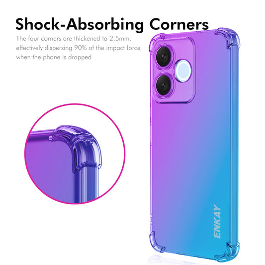 Honor 600 Lite 5G / Honor 500 Smart 5G Handyhülle – Enkay TPU-, verdickte viereckige, sturzsichere Telefon-Rückseite