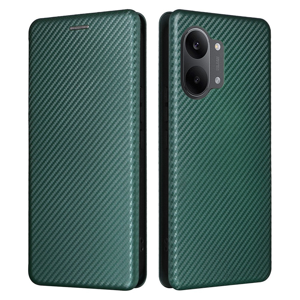 Phone Case For Xiaomi Poco X8 Pro Max 5G  /  Redmi Turbo 5 Max 5G Carbon Fiber Texture Drop-Proof PU Leather Phone Cover