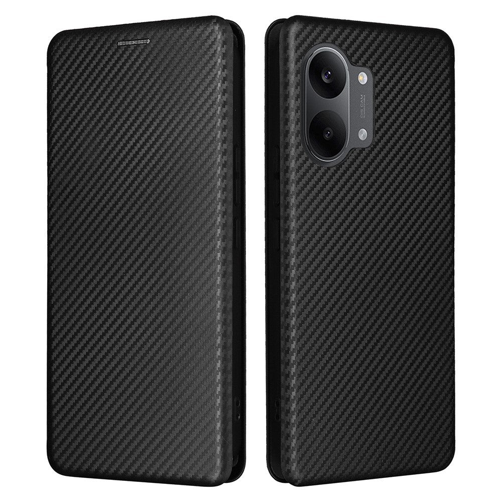 Phone Case For Xiaomi Poco X8 Pro Max 5G  /  Redmi Turbo 5 Max 5G Carbon Fiber Texture Drop-Proof PU Leather Phone Cover