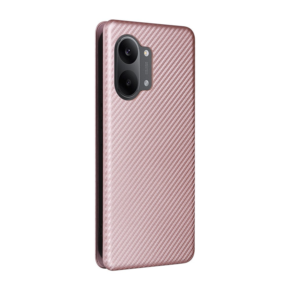 Phone Case For Xiaomi Poco X8 Pro Max 5G  /  Redmi Turbo 5 Max 5G Carbon Fiber Texture Drop-Proof PU Leather Phone Cover