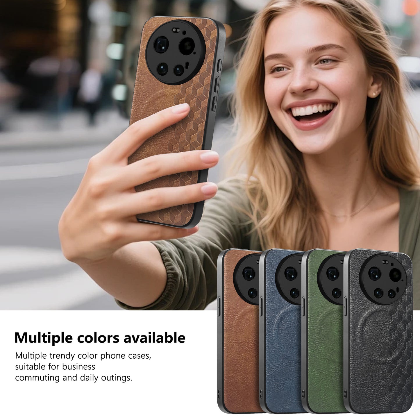 Xiaomi 17 Ultra 5G – Magnetische Handyhülle aus PC und PU-Leder