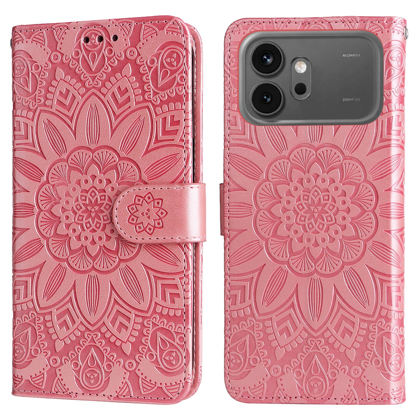 For Honor 600 Pro 5G / Honor 600 5G Case Sunflower Imprint Leather Wallet Phone Cover