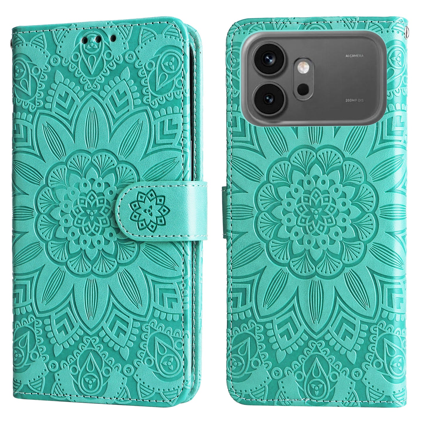 For Honor 600 Pro 5G / Honor 600 5G Case Sunflower Imprint Leather Wallet Phone Cover