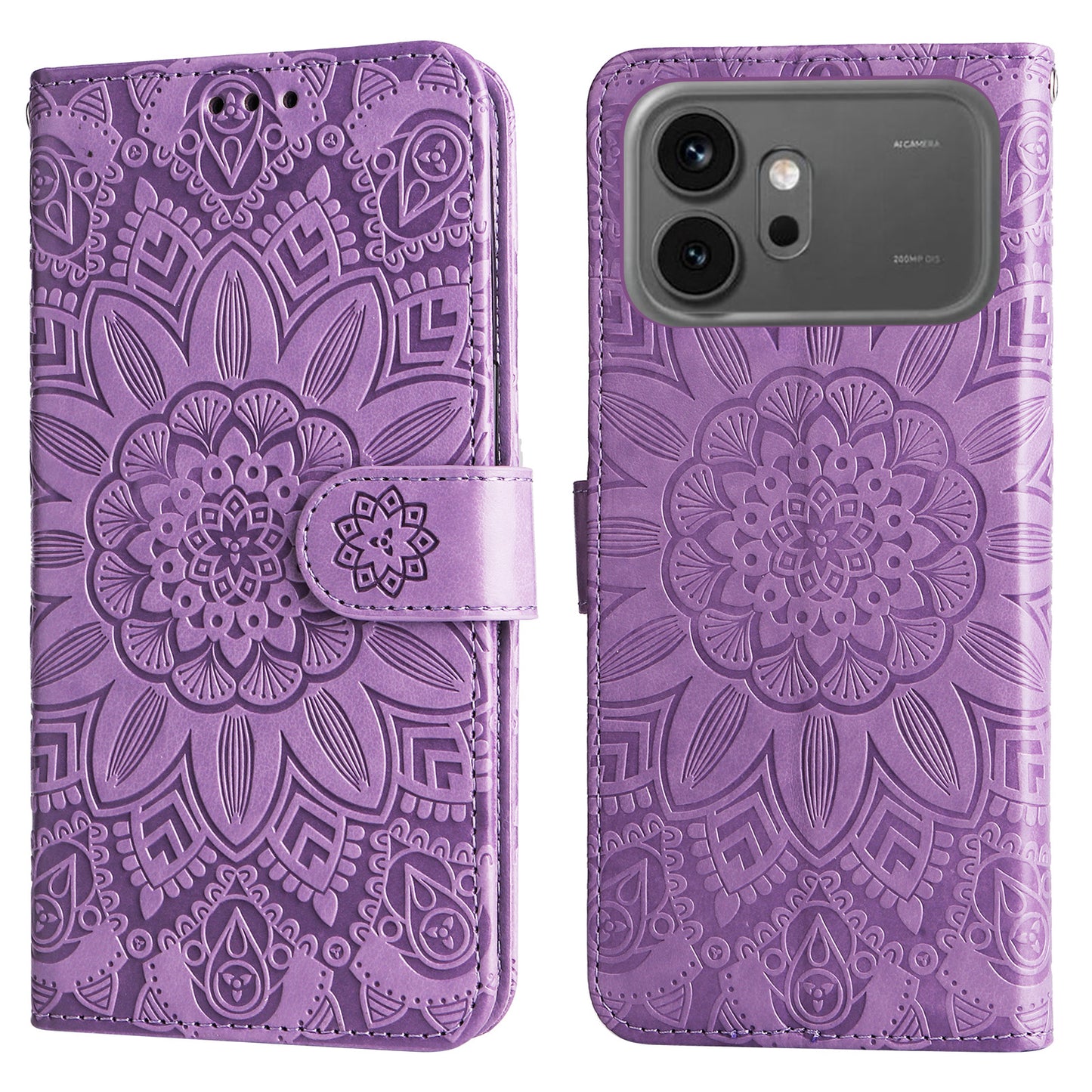 For Honor 600 Pro 5G / Honor 600 5G Case Sunflower Imprint Leather Wallet Phone Cover