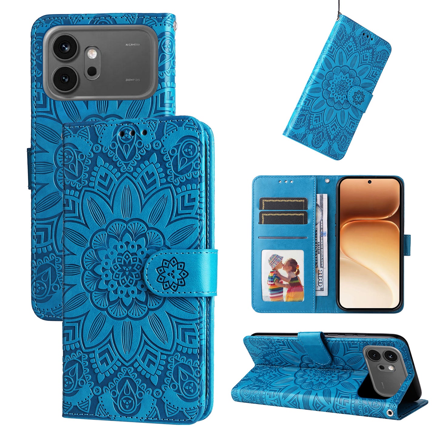 For Honor 600 Pro 5G / Honor 600 5G Case Sunflower Imprint Leather Wallet Phone Cover