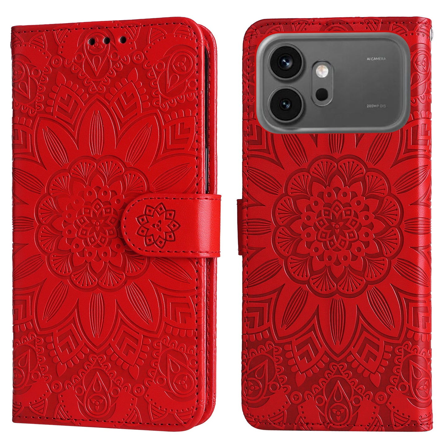 For Honor 600 Pro 5G / Honor 600 5G Case Sunflower Imprint Leather Wallet Phone Cover