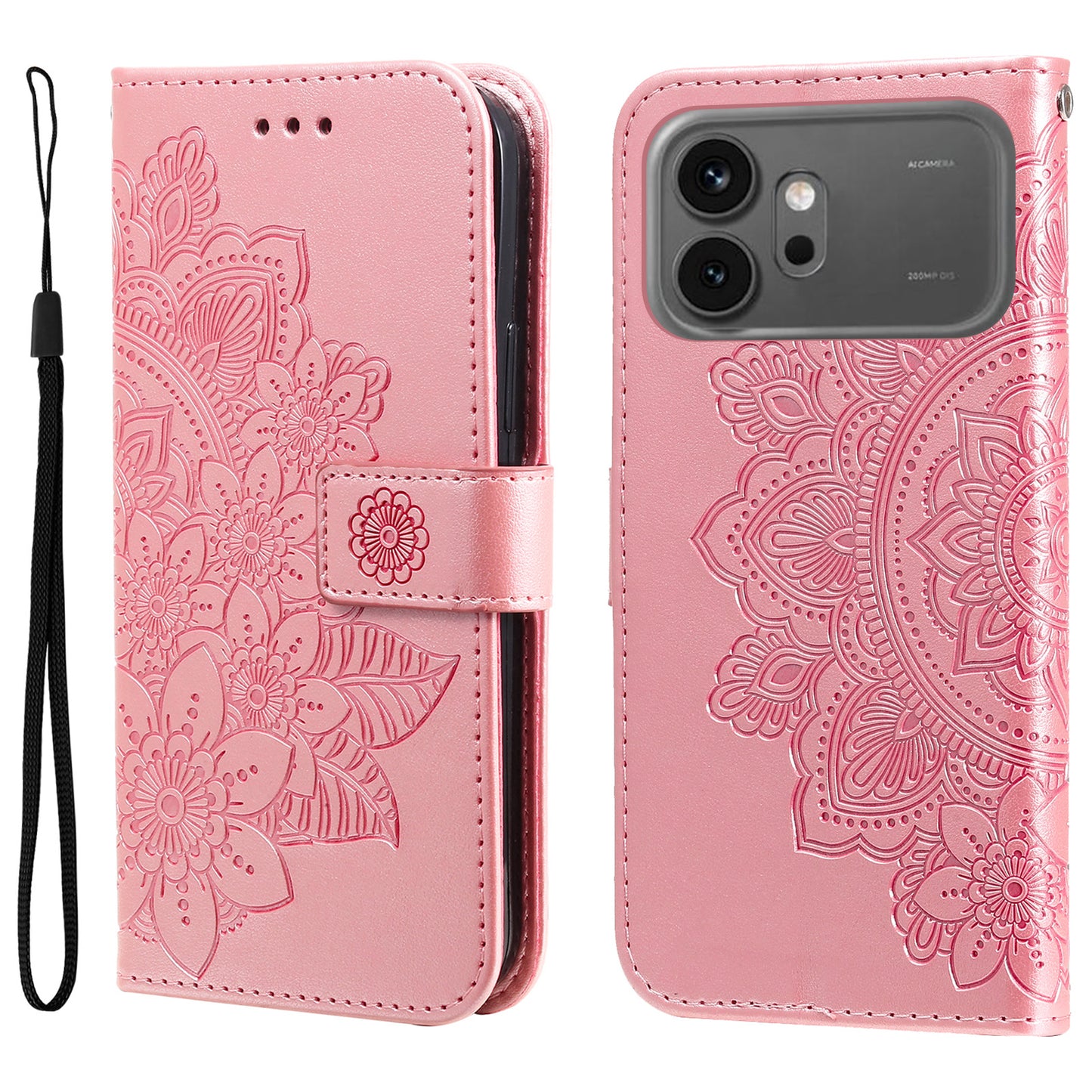 For Honor 600 Pro 5G / Honor 600 5G Case Floral Pattern PU Leather Wallet Stand Phone Cover