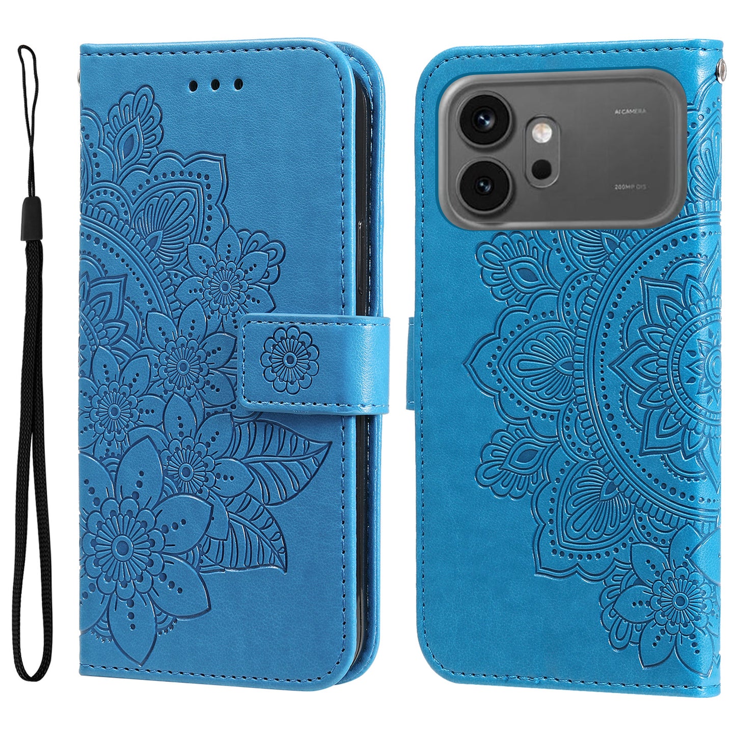 For Honor 600 Pro 5G / Honor 600 5G Case Floral Pattern PU Leather Wallet Stand Phone Cover