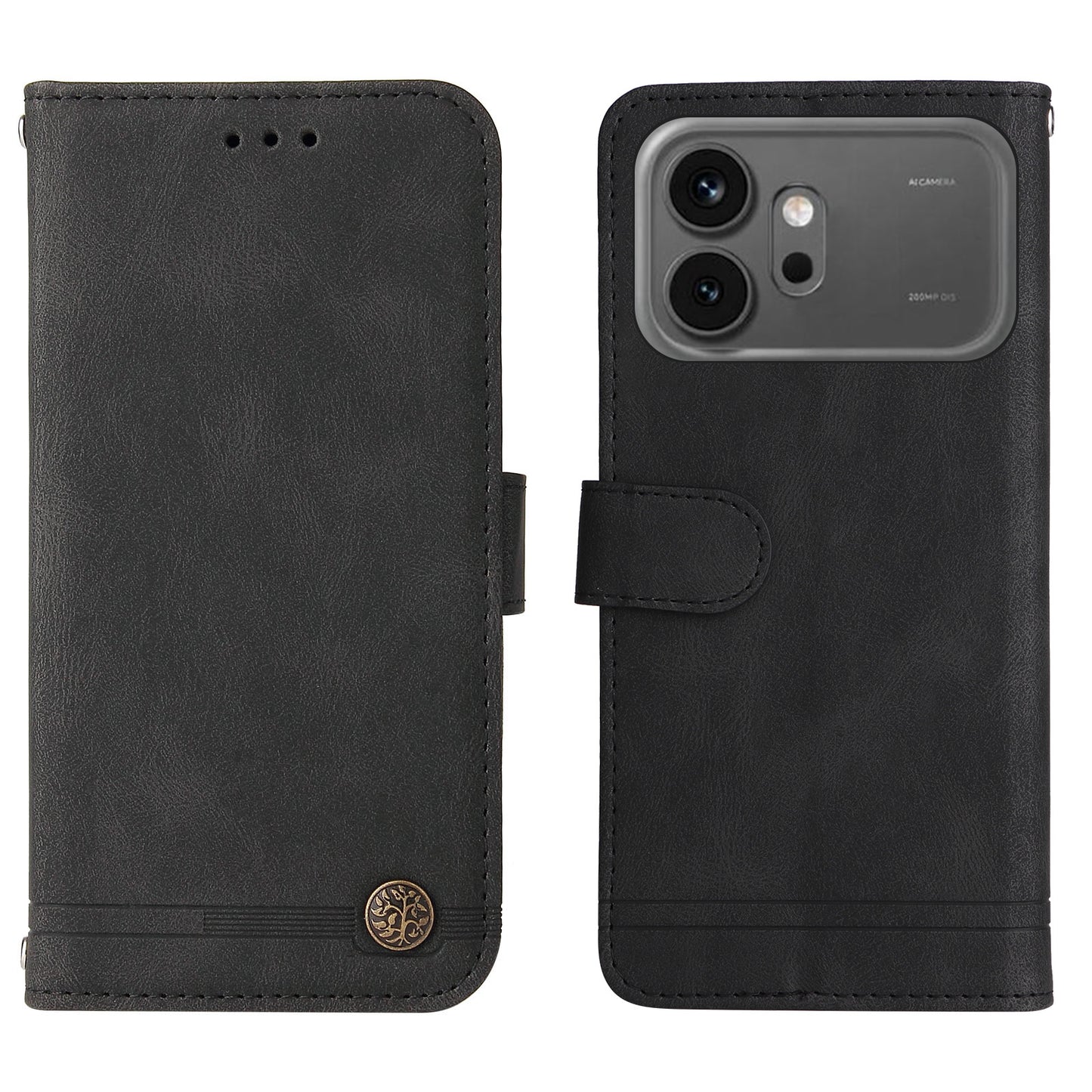 For Honor 600 Pro 5G / Honor 600 5G Leather Wallet Cases Skin Touch Phone Cover Stand with Strap