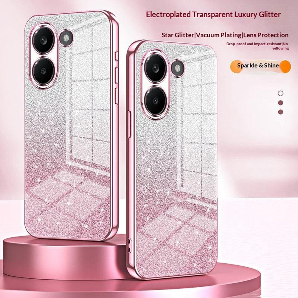 Case For Xiaomi Poco X8 Pro 5G  /  Redmi Turbo 5 5G Electroplating Gradient Glitter TPU Phone Cover