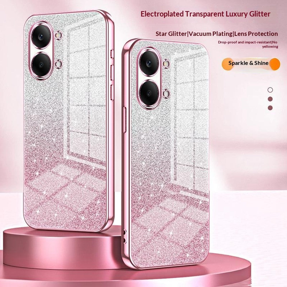Case For Xiaomi Poco X8 Pro Max 5G  /  Redmi Turbo 5 Max 5G Electroplating Gradient Glitter TPU Phone Cover