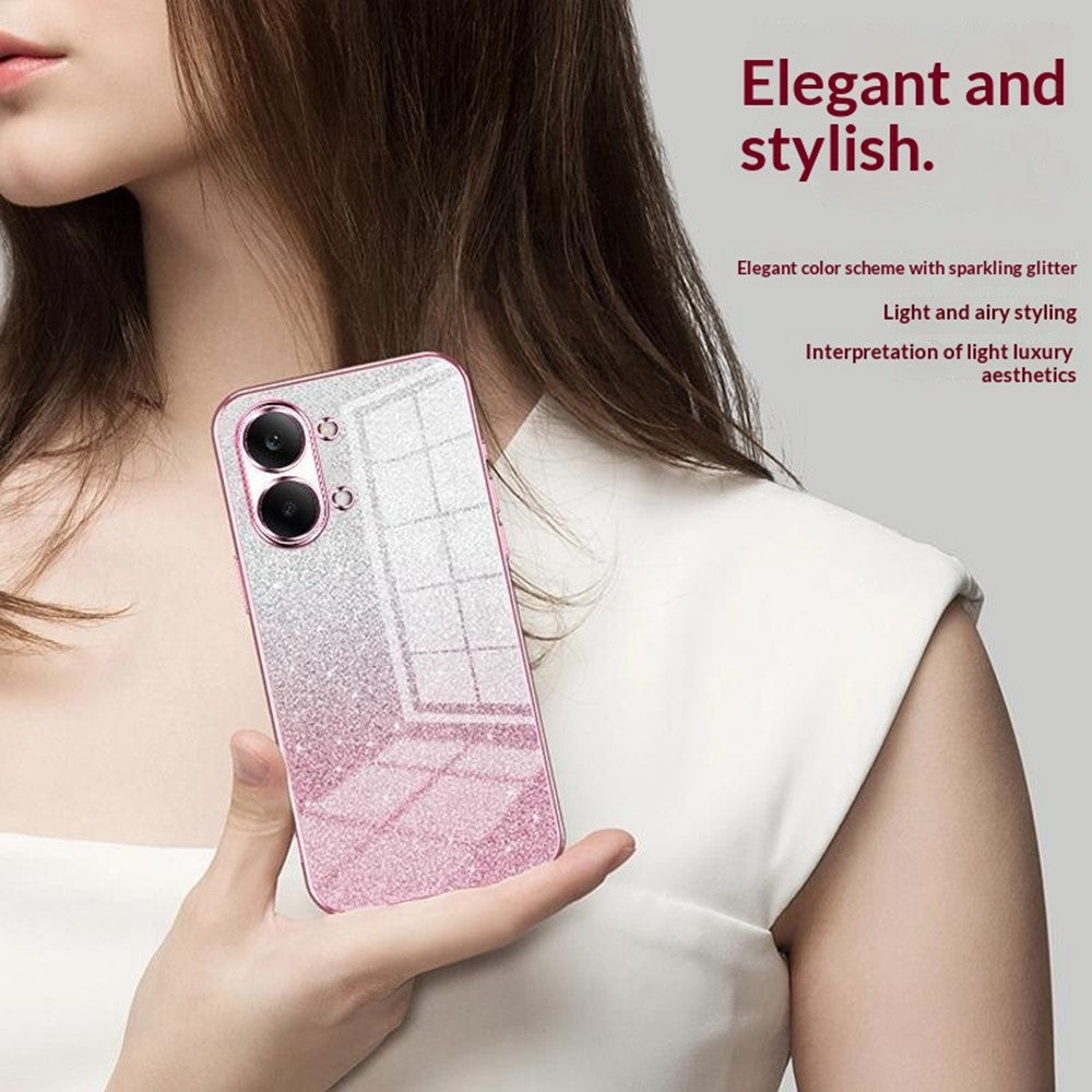 Case For Xiaomi Poco X8 Pro Max 5G  /  Redmi Turbo 5 Max 5G Electroplating Gradient Glitter TPU Phone Cover