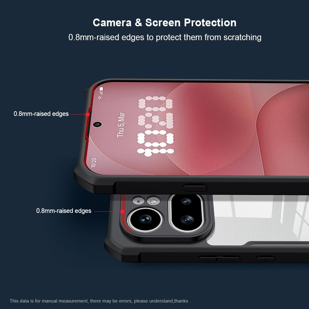 Nothing Phone (4a) Pro Handyhülle – Stoßfeste TPU-Hülle + transparente Acryl-Rückseite