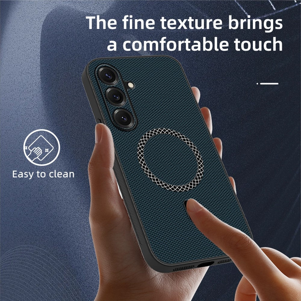 For Samsung Galaxy S26 Case Triangle Texture PU Leather Shockproof Ultra Thin Cover