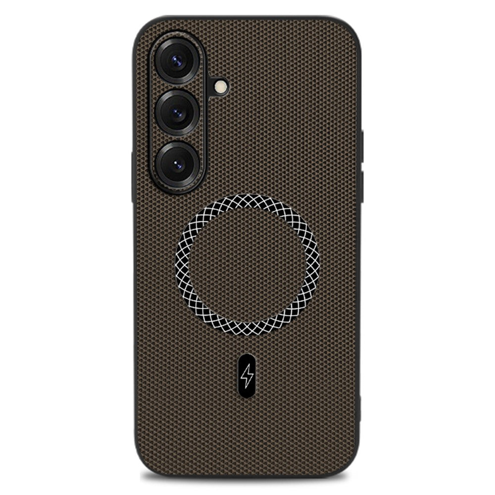 For Samsung Galaxy S26+ Case Triangle Texture PU Leather Shockproof Ultra Thin Cover
