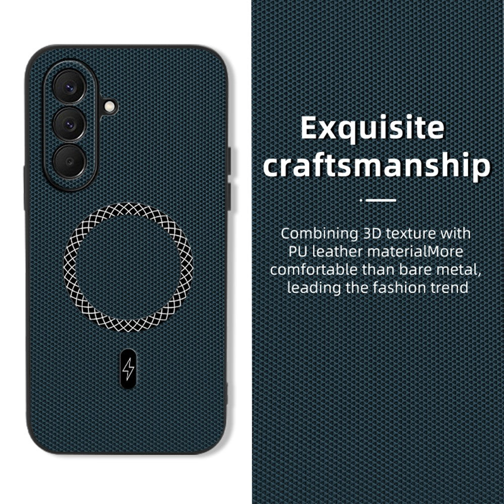 For Samsung Galaxy A57 5G Case Triangle Texture PU Leather Shockproof Ultra Thin Cover