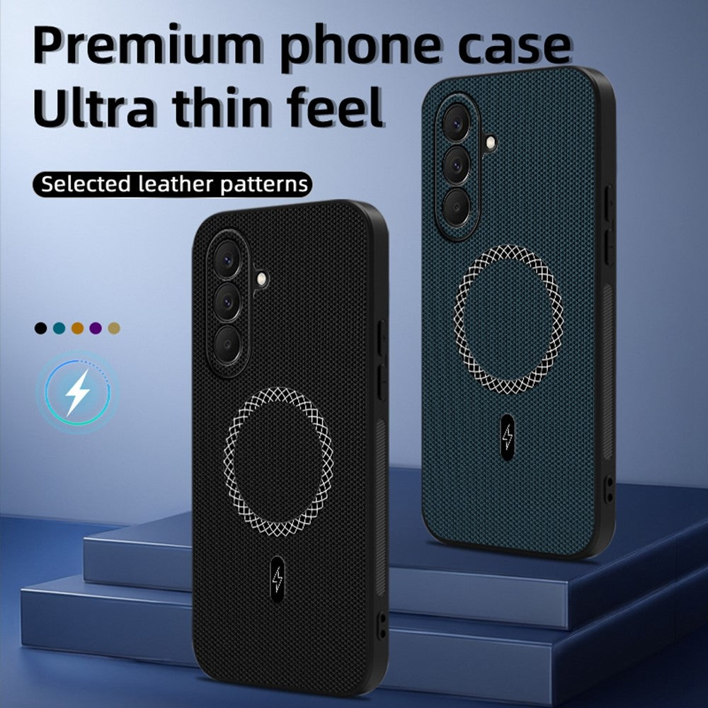 For Samsung Galaxy A57 5G Case Triangle Texture PU Leather Shockproof Ultra Thin Cover