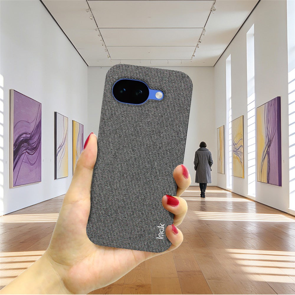 IMAK Ruiyi Series for Google Pixel 10a Case Fabric Texture Leather + PC Phone Back Cover