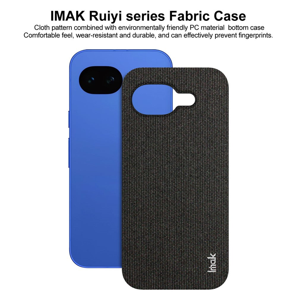 IMAK Ruiyi Series for Google Pixel 10a Case Fabric Texture Leather + PC Phone Back Cover