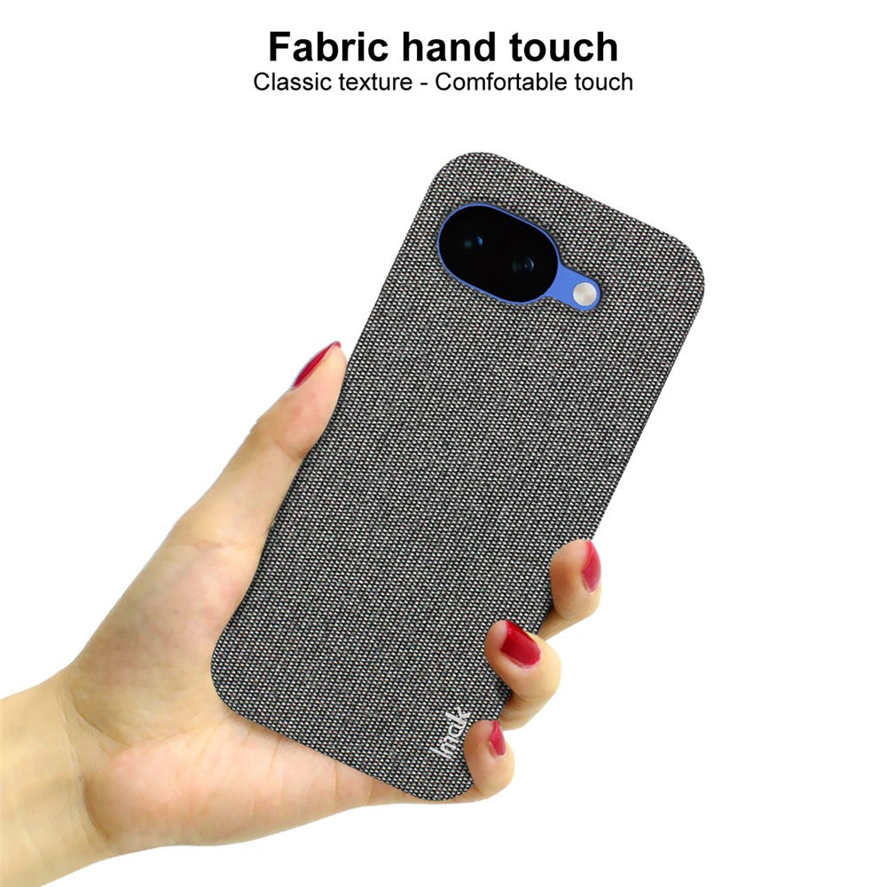 IMAK Ruiyi Series for Google Pixel 10a Case Fabric Texture Leather + PC Phone Back Cover