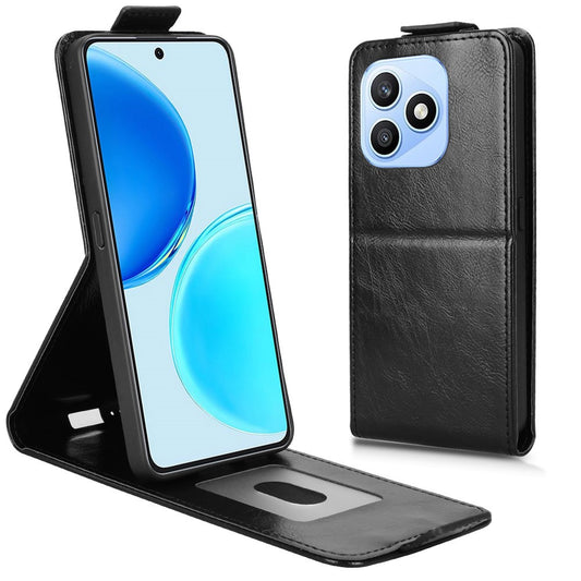 Honor X8d 4G Handyhülle – Standgehäuse mit Magnetverschluss, vertikales Flip-Leder-Handycover mit Kartenhalter