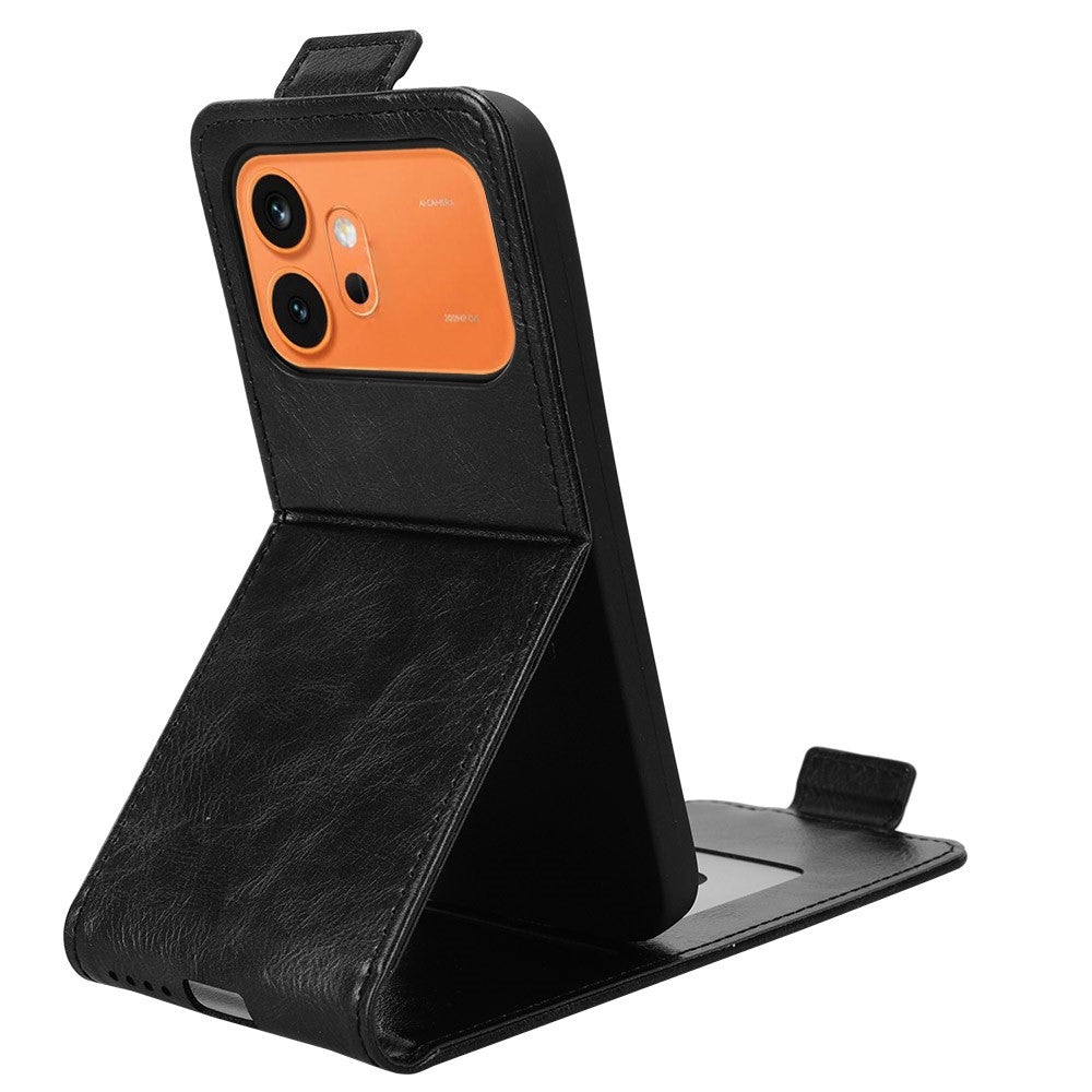 Stand Case For Honor 600 Pro 5G  /  600 5G Magnetic Clasp Vertical Flip Leather Phone Cover with Card Holder