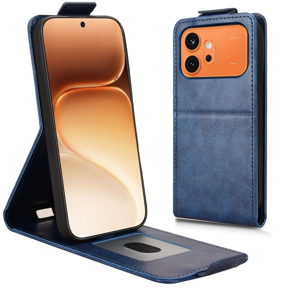 Stand Case For Honor 600 Pro 5G  /  600 5G Magnetic Clasp Vertical Flip Leather Phone Cover with Card Holder