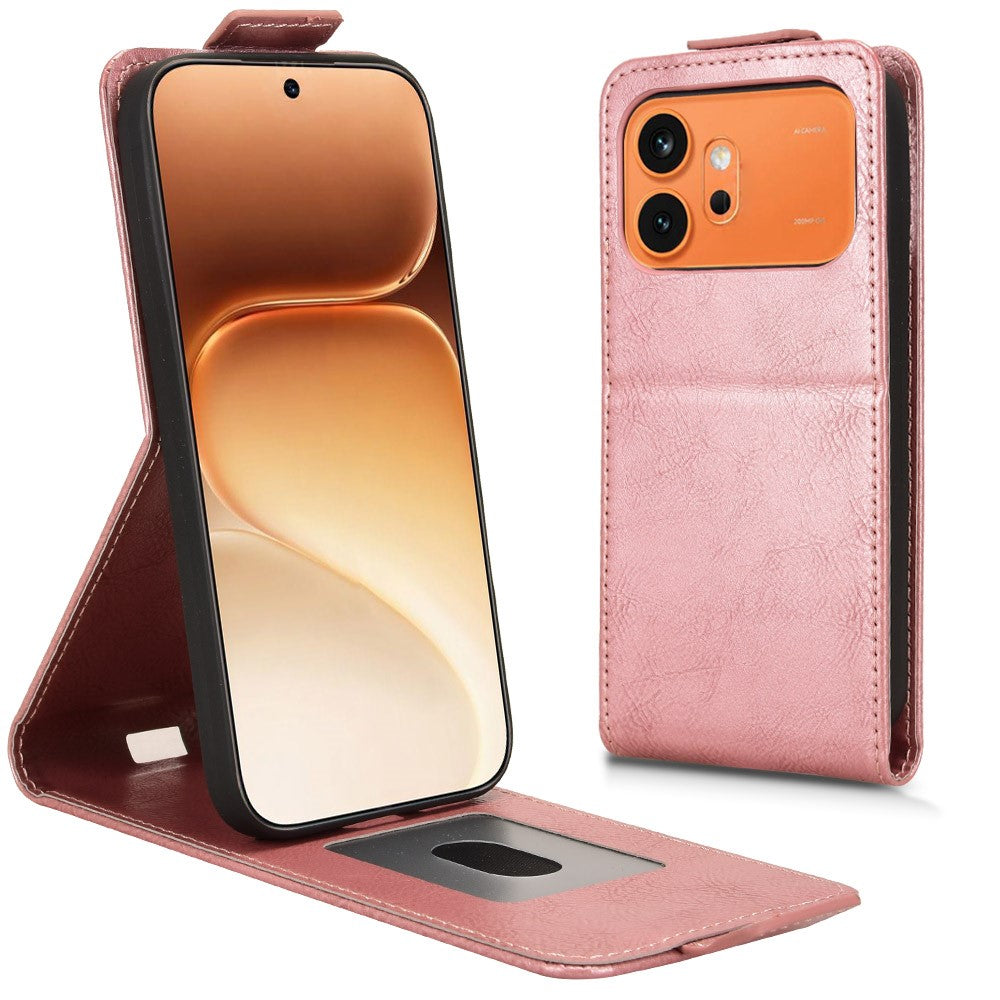 Stand Case For Honor 600 Pro 5G  /  600 5G Magnetic Clasp Vertical Flip Leather Phone Cover with Card Holder