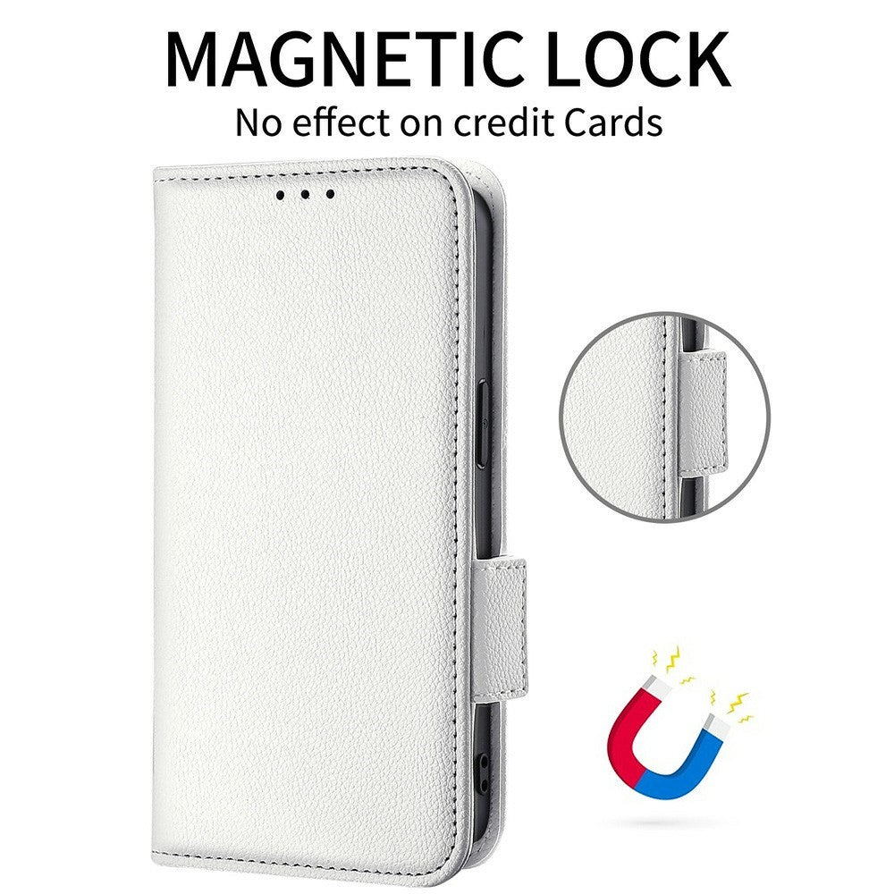 Nothing Phone (4a) Wallet-Handyhülle – Aus PU-Leder & Litschi-Textur, mit Ständer & Tragegurt