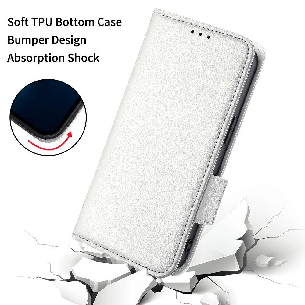 Nothing Phone (4a) Wallet-Handyhülle – Aus PU-Leder & Litschi-Textur, mit Ständer & Tragegurt
