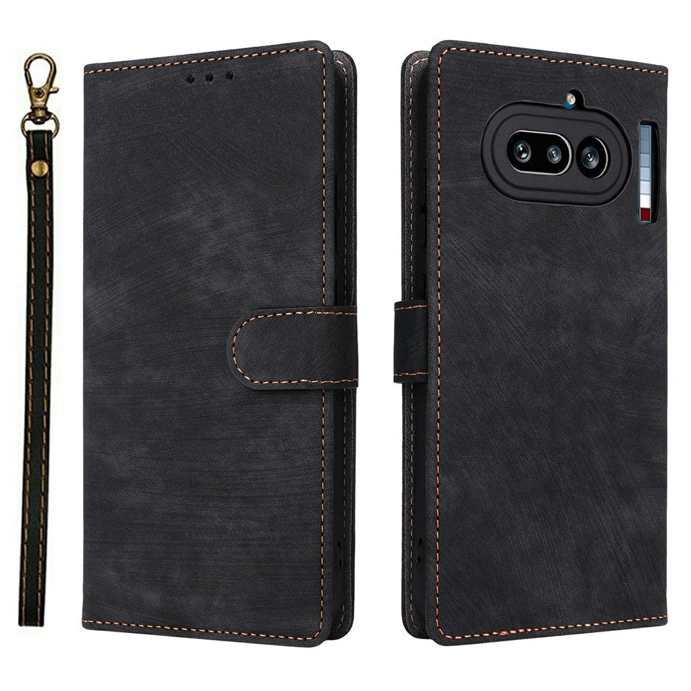 For Nothing Phone (4a) Case Wallet RFID Blocking PU Leather Phone Cover Stand with Strap