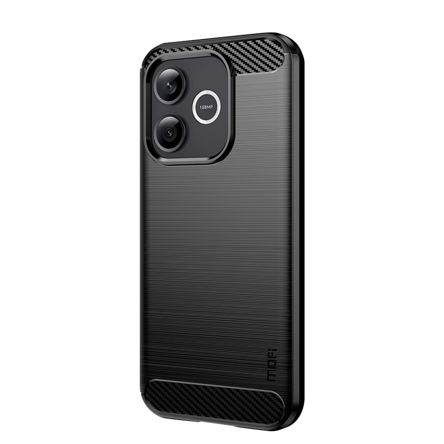 Mofi For Honor 600 Lite 5G Back Cover Brushed Texture Carbon Fiber Soft TPU Case
