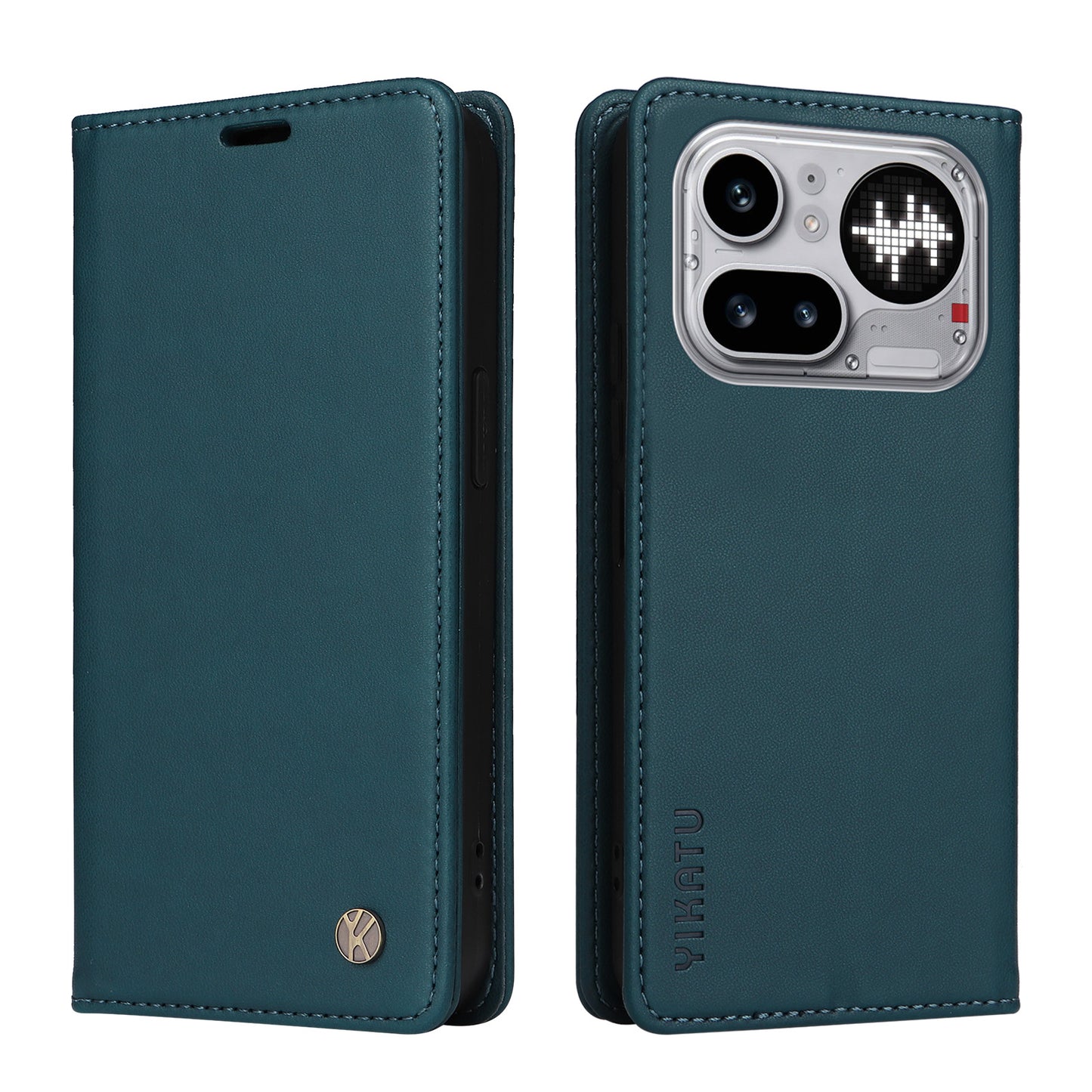 YIKATU For Nothing Phone (4a) Pro YK-001 Phone Cases Magnetic Closure PU Leather Mobile Cover