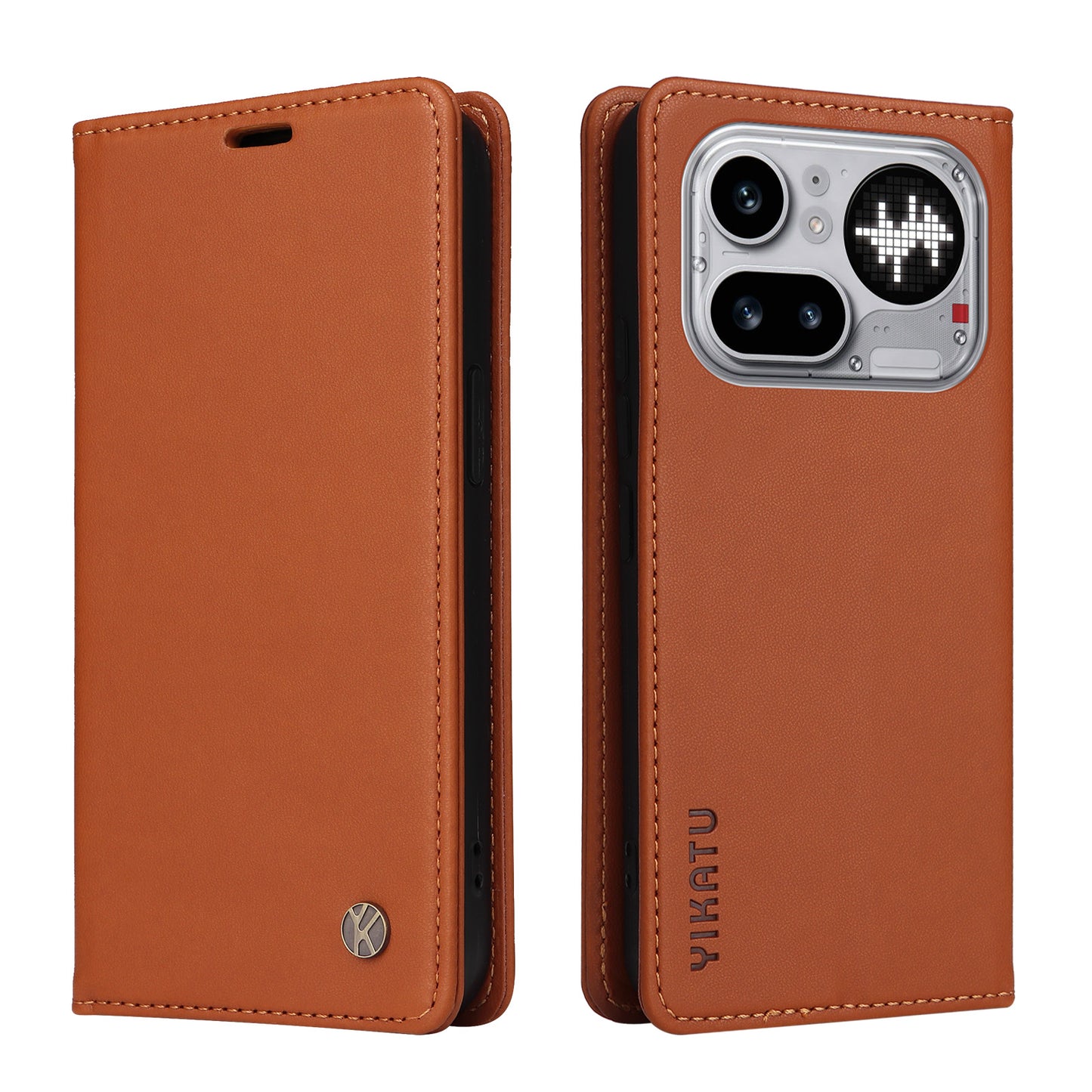 YIKATU For Nothing Phone (4a) Pro YK-001 Phone Cases Magnetic Closure PU Leather Mobile Cover