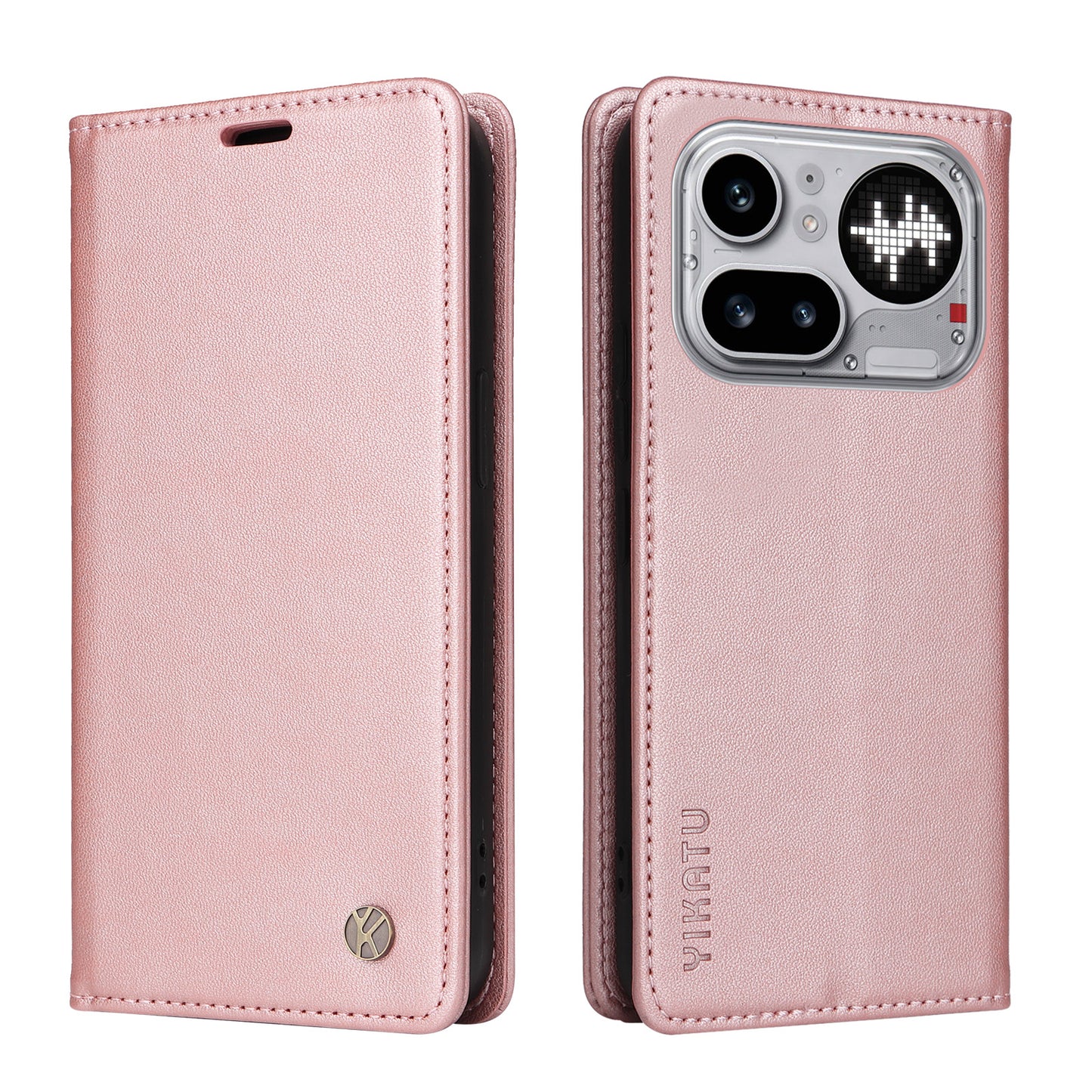 YIKATU For Nothing Phone (4a) Pro YK-001 Phone Cases Magnetic Closure PU Leather Mobile Cover