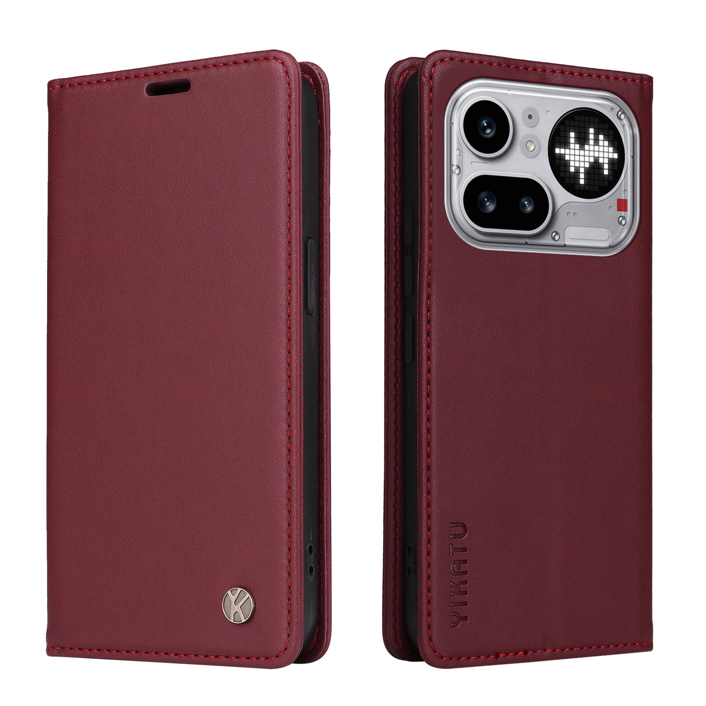 YIKATU For Nothing Phone (4a) Pro YK-001 Phone Cases Magnetic Closure PU Leather Mobile Cover